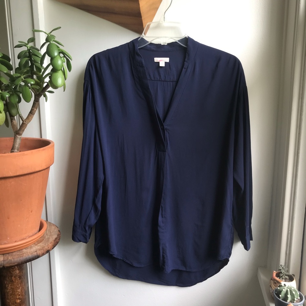 Gap split neck blouse